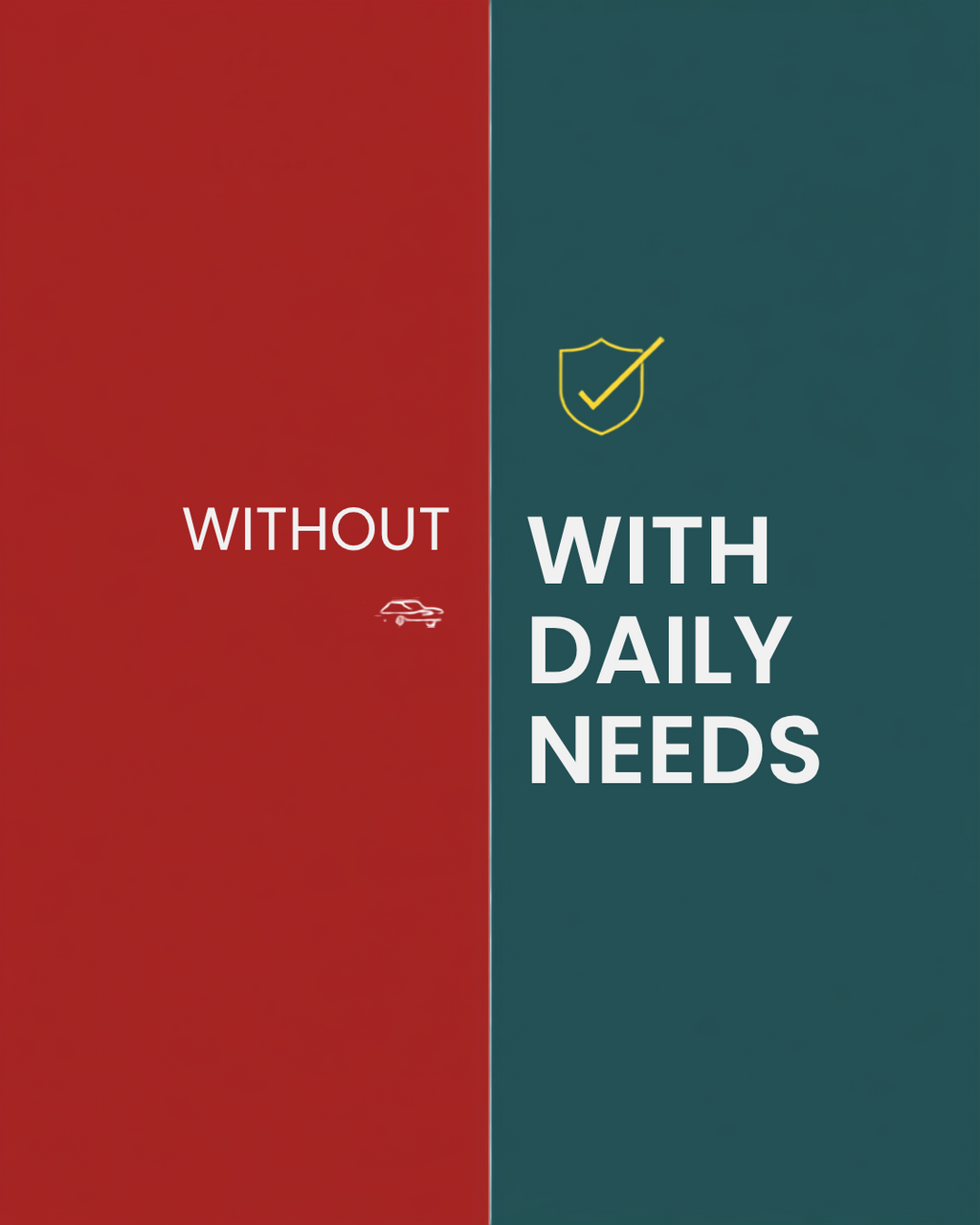 Without vs with Daily Needs car door protection comparison