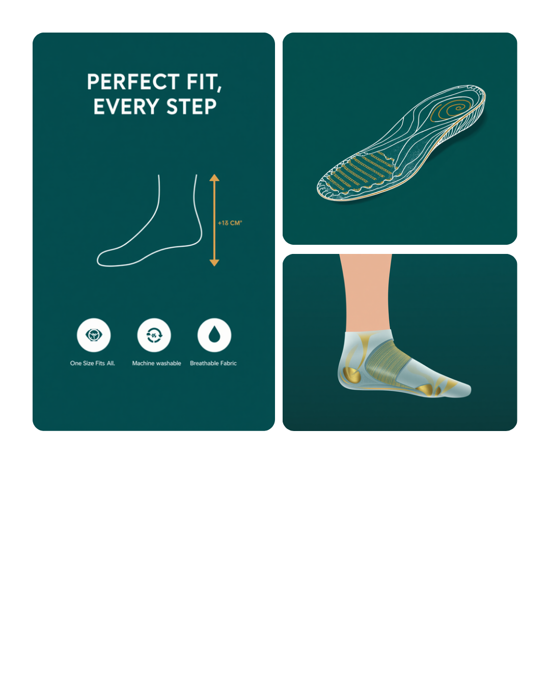 Men's Comfort Height-Boost Insole Socks – Cushioned & Breathable