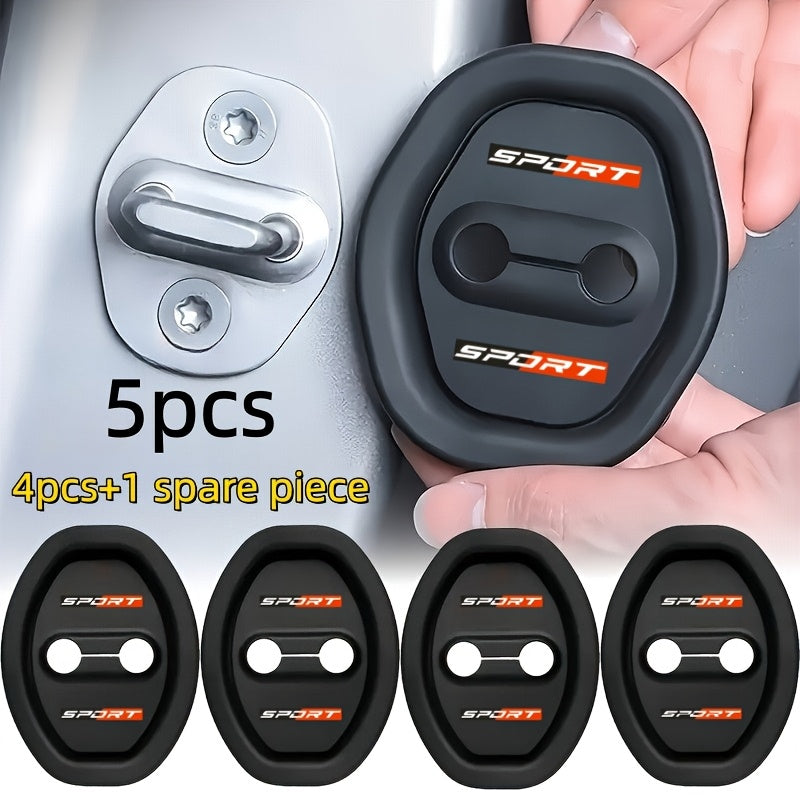 5-Pack Car Door Lock Silicone Protector Pads – Shock Absorbing & Noise Reducing