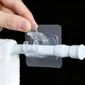 10-Pack Self-Adhesive Curtain Rod Hooks